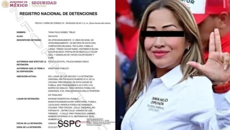 Detienen Puebla candidata a diputada plurinominal suplente del PRI-PAN Tania Felix