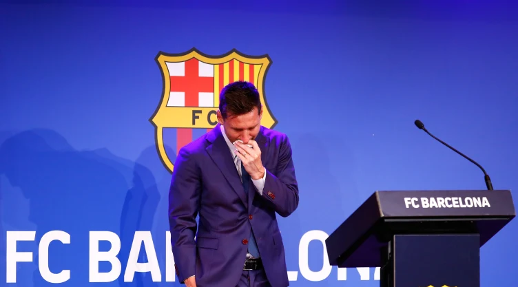 Lionel Messi of Barcelona Press Conference