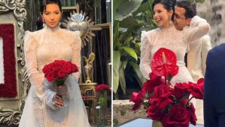 Filtran el supuesto discurso de Ángela Aguilar a Nodal en su boda