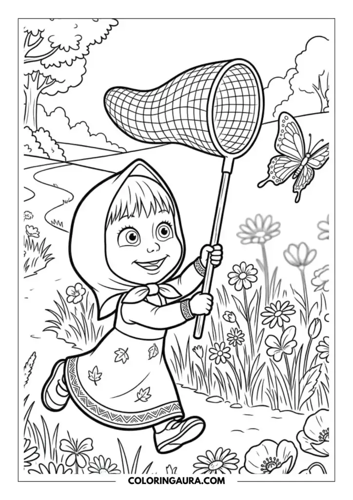Plantilla de Masha en solitario