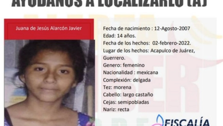Alerta Amber Juana de Jesús Alarcón Guerrero