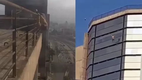 Cae de un rascacielos en China