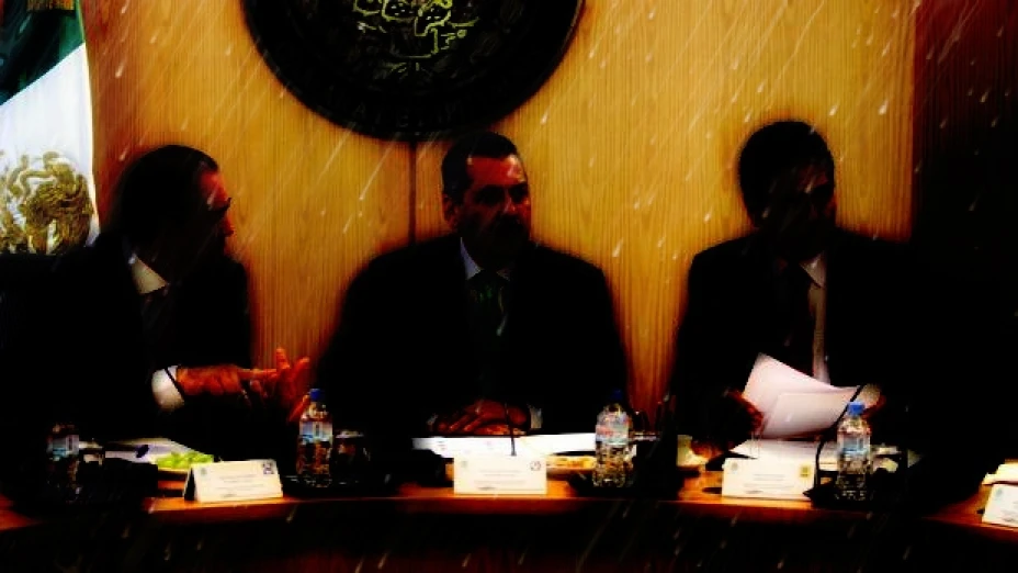 Diputados reunidos en las oficinas de la Junta de Coordinación Política