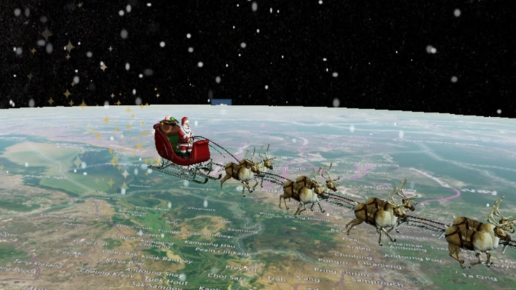 ruta en tiempo real de “Papá Noel”