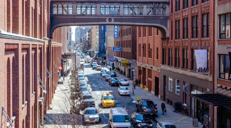 Autos estacionados en Nueva York
