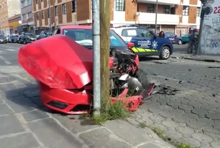 choque en la ciudad de Puebla