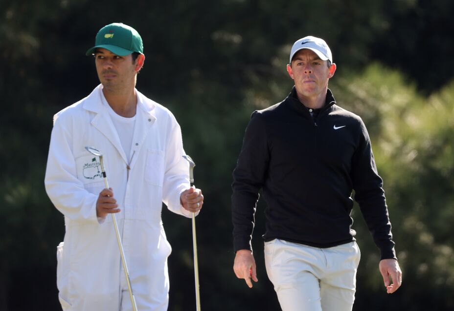 Rory McIlroy durante la ronda de práctica del Masters