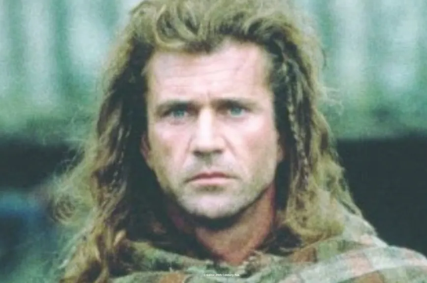 Escena de la película Corazón Valiente (Braveheart) con Mel Gibson por Azteca 7.