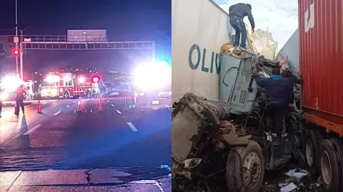 Querétaro choque trailer queretaro dos policias mueren