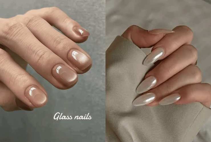 Uñas de cristal, la manicura más elegante que querrás usar en la celebración de Año Nuevo.png