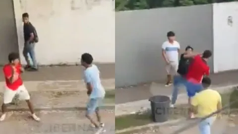 Pelea de estudiantes en Veracruz
