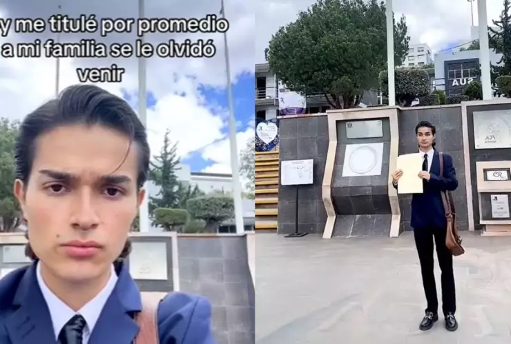 “Se les olvidó venir”: Joven se titula con el mejor promedio; su familia lo deja plantado