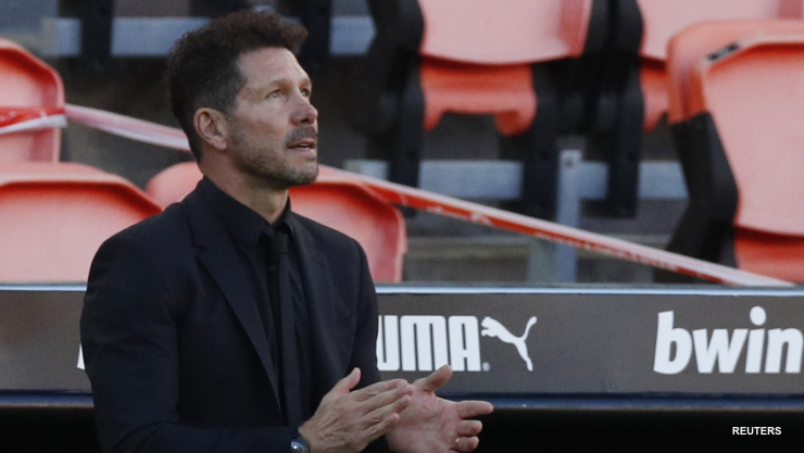 El t&eacute;cnico del Atl&eacute;tico de Madrid Diego Simeone