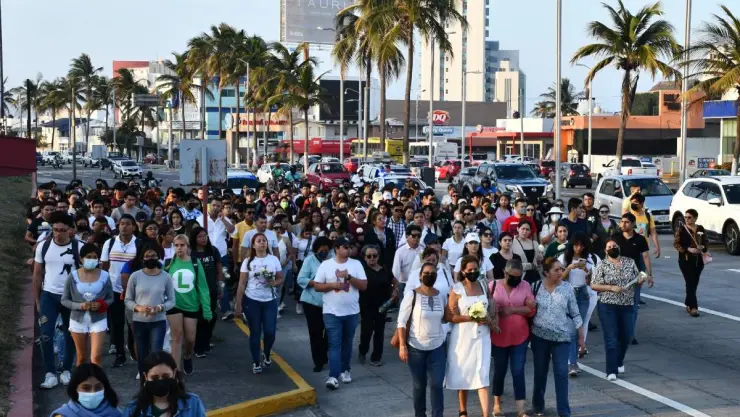 Marcha por Karina Casillas en Veracruz.