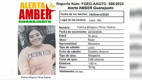Fátima Milagros Pérez Suárez | Alerta Amber Guanajuato