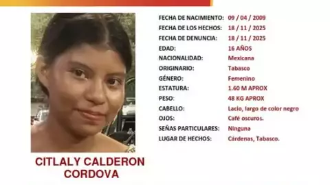 Citlaly Calderón desaparecida Tabasco
