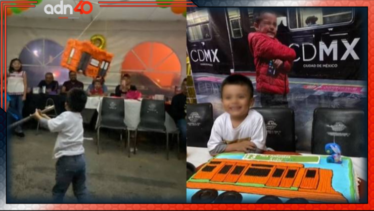 Niño festeja su cumpleaños con temática del Metro CDMX