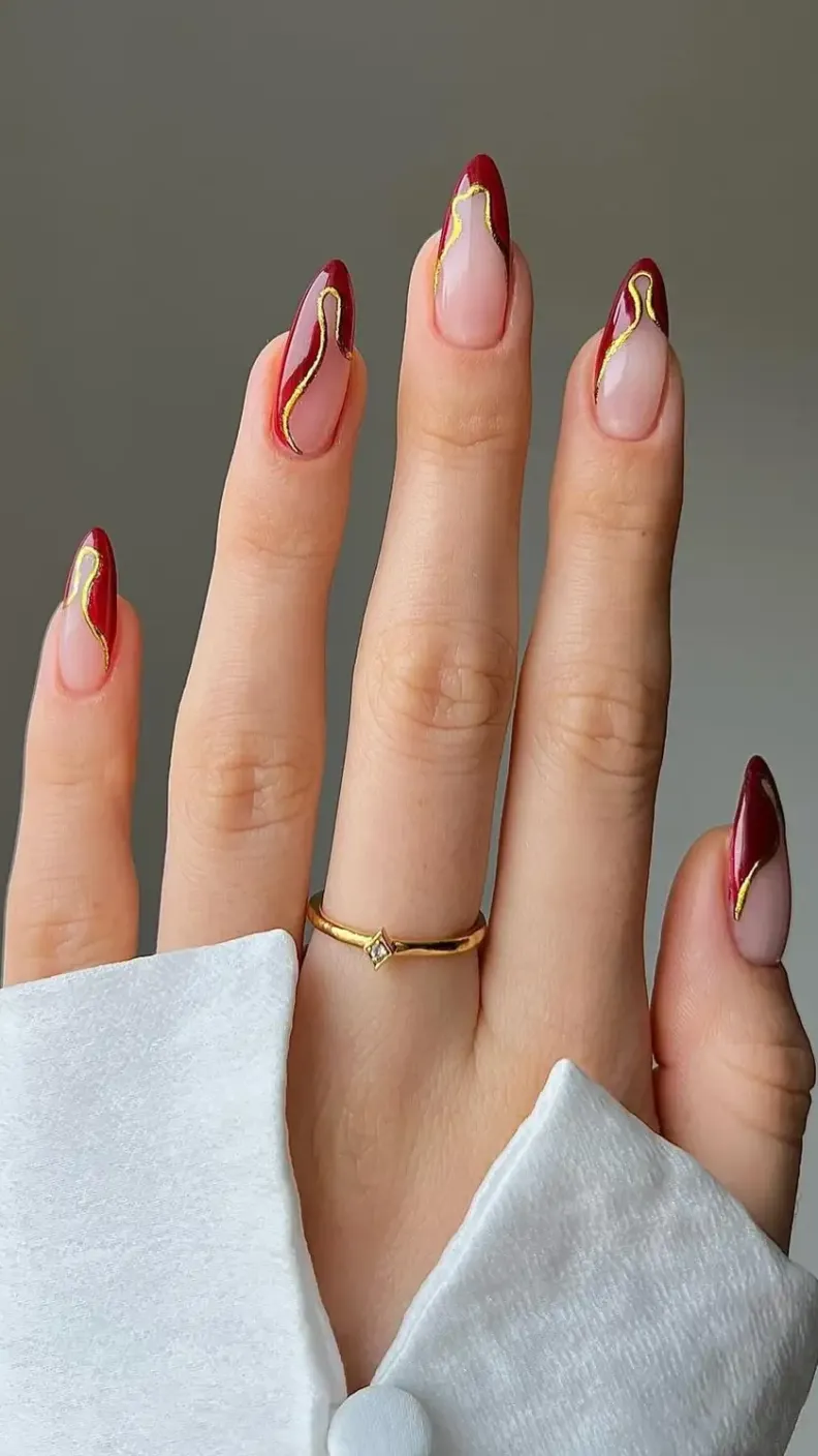 39 ideas de uñas rojas para Navidad