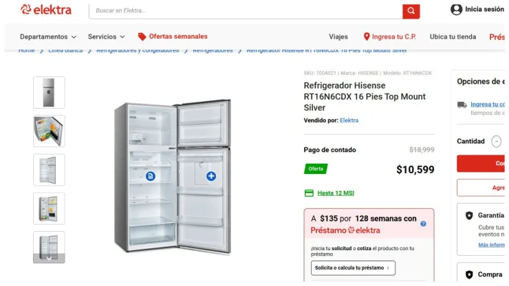 refrigerador hisense precio