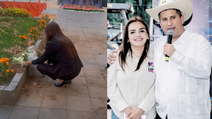 Grecia Quiroz visita lugar del asesinato de Carlos Manzo