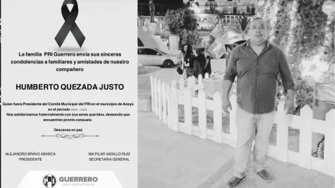 Muere Humberto Quezada Justo, exdirigente de PRI en Azoyu, Guerrero