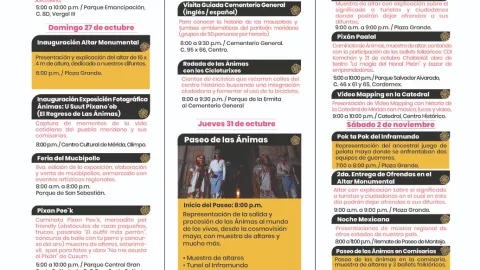 Este es el PROGRAMA del Festival de las Ánimas 2024 en Mérida