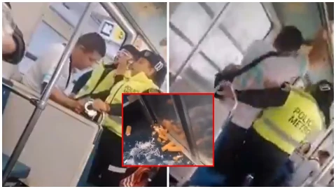 Vendedor de merengues desalojado en Metro de CDMX.