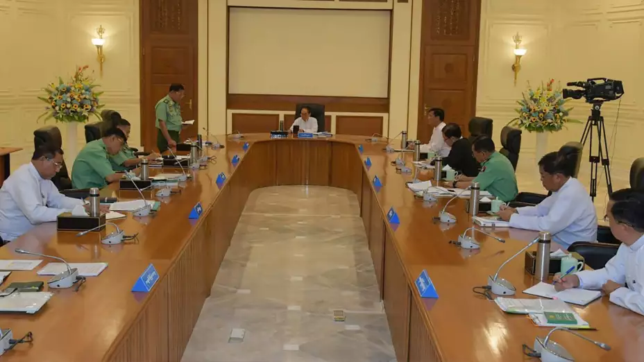 Reunión del Consejo de Seguridad y Defensa Nacional de Myanmar