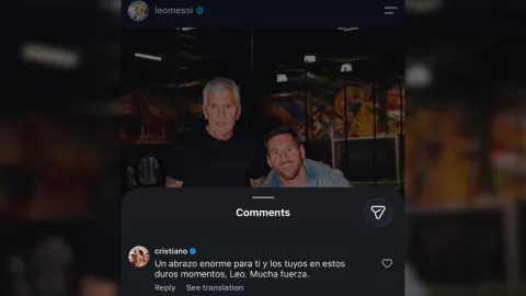 CR7 se solidariza con Messi por la muerte de su papá