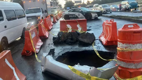 Socavón calzada Zaragoza hoy
