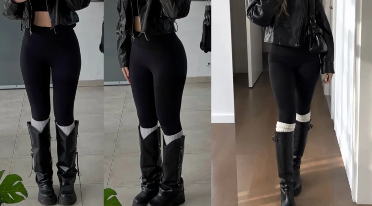 Cómo llevar leggings con botas según las tendencias de otoño 2026