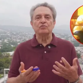 Pío López Obrador que fue grabado dando sobres amarillos, busca diputación en Tabasco con Morena.