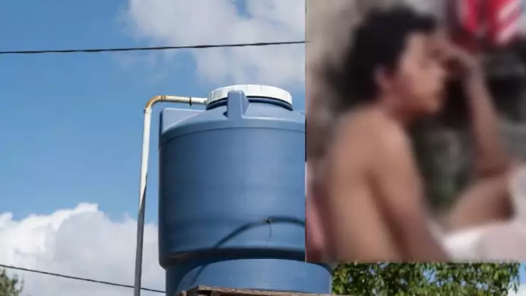 Hombre cae del segundo piso de una vivienda al intentar ROBAR un TINACO; terminó hospitalizado