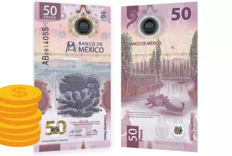 Hasta 900 mil pesos por este billete de 50 pesos con el ajolotito
