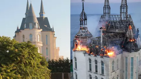 ¿Adiós al ‘castillo de Harry Potter’? Video del ataque con misil ruso que destruyó el popular lugar; hay muertos