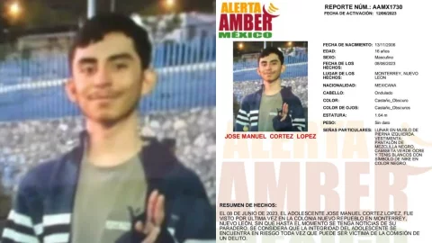 Alerta Amber José Manuel Cortez Nuevo León