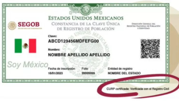 Curp certificada para mexicanos