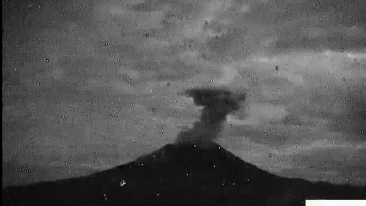 Siete exhalaciones del Popocatépetl