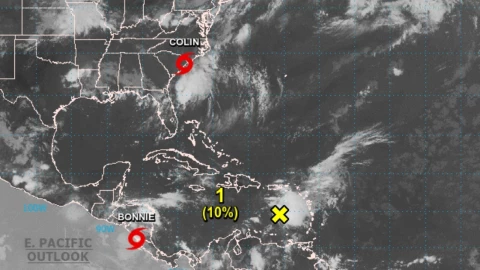 Colin tormenta tropical Atlántico