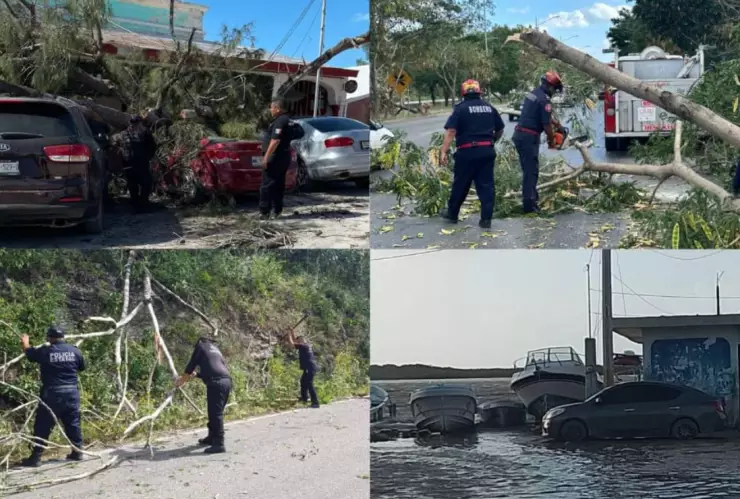 Joven cayó del techo de su casa por fuertes vientos del frente frío 32 en Yucatá