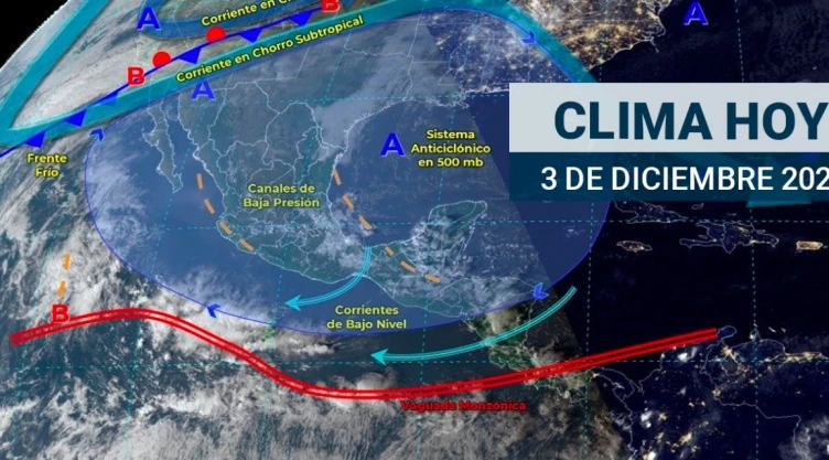 Clima en México 3 de diciembre