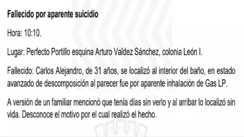 Hombre se quita la vida inhalando Gas LP en colonia León I