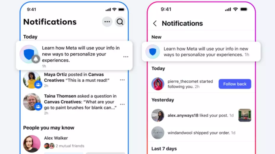 Meta ajustará contenidos y anuncios de sus aplicaciones con IA