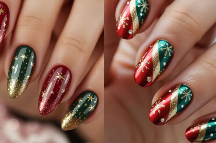 No importa cómo sean tus uñas: estos diseños de Navidad harán lucir tus manos como nunca.