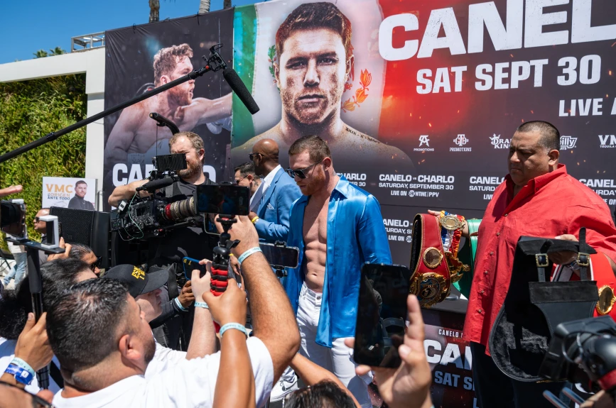 Canelo Charlo conferencia de prensa box los angeles