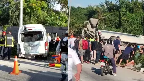 Reportan choque carretera Tulum- Playa del Carmen; hay varios lesionados