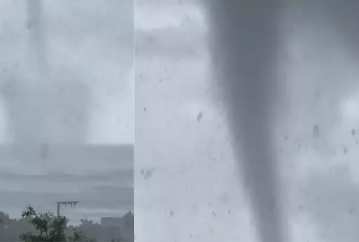 Tromba marina en playas de Brasil