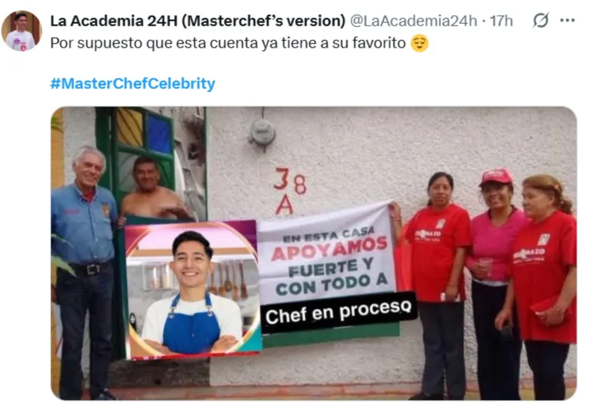 Chef en proceso ya tiene su propia red y campaña de apoyo, pues todos sus fanáticos le demostraron su amor con característico humor.