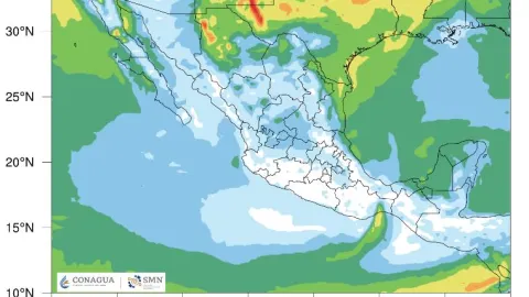 Mapa con el Análisis de Superficie y Pronóstico de Viento y Oleaje