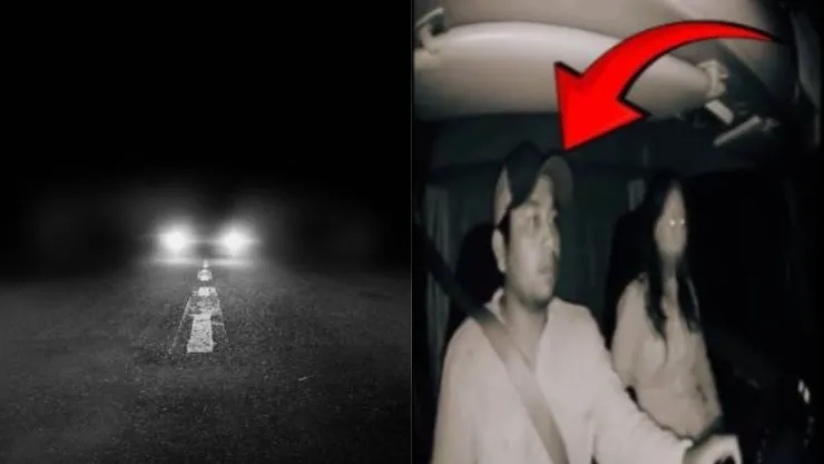 VIDEO: Captan aparición de mujer paranormal en carretera durante la noche ¿Real o ilusión?